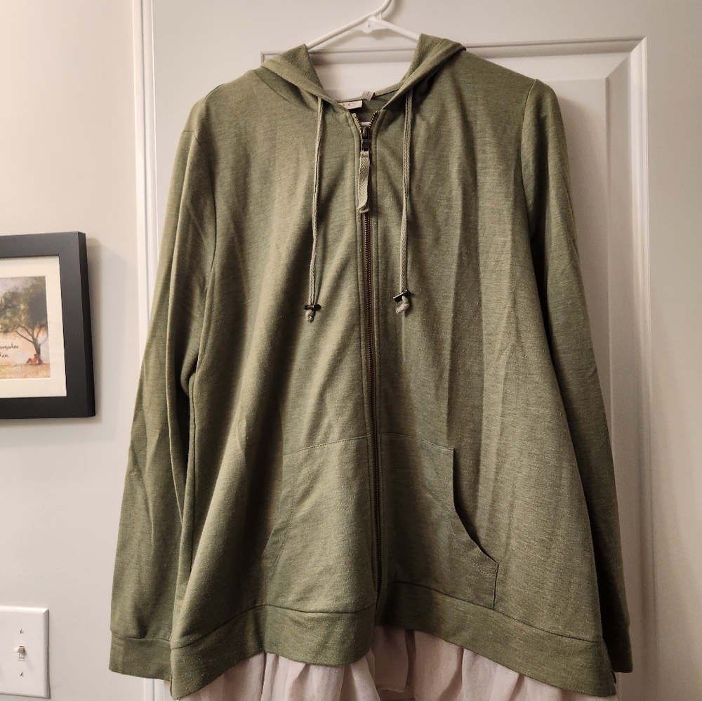 LOGO by Lori Goldstein Green Hoodie